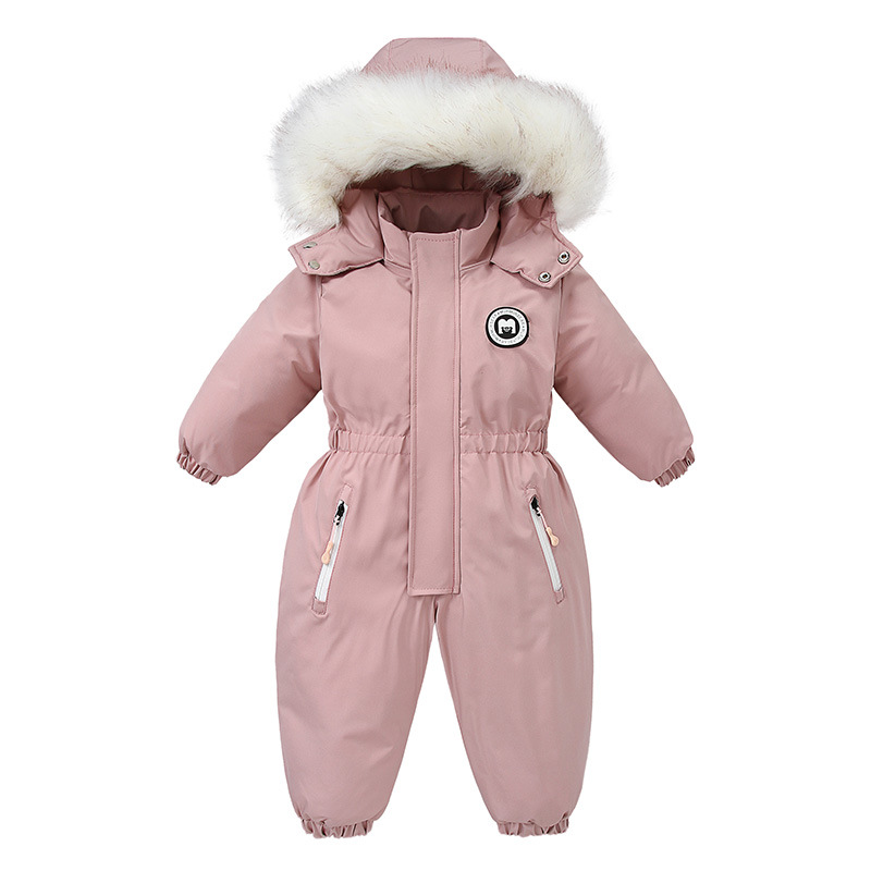 Picture of Cross-border baby jumpsuit baby clothes autumn and winter skiing European and American children's clothes out of cotton-padded jacket thick warm