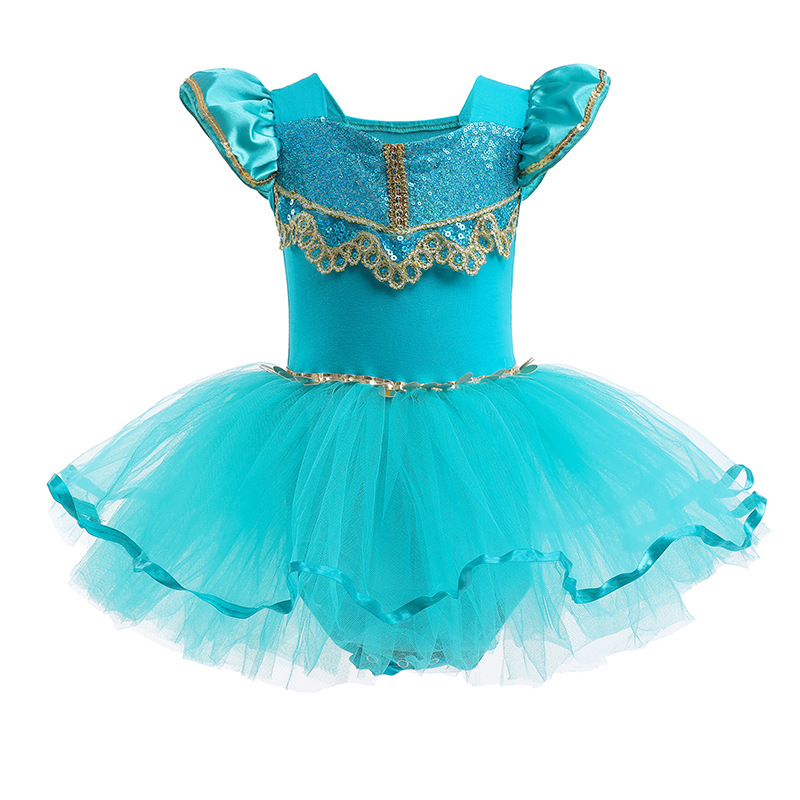 Picture of Foreign trade children's clothing wholesale girls cartoon ballet dance clothes Jasmine princess clothes girls dress children's costumes