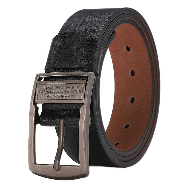 Cross-Border men's leather pin buckle belt vintage belt fashion casual genuine leather jeans belt factory wholesale