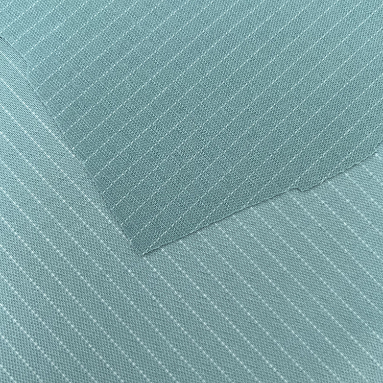 Picture of 160g Ice Silk Texture Warp Knitted Vertical Stripesd Cloth Nylon Cotton Polyester Elastic Splash Sports Casual Polot Shirt Fabric