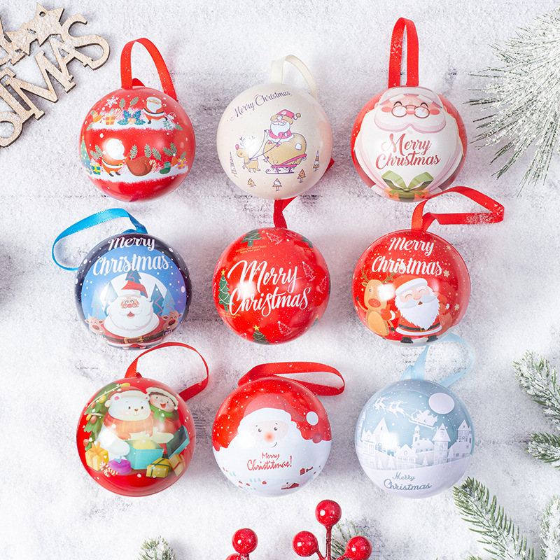 Christmas decoration pendant elf ball Christmas candy box creative pendant iron ball Christmas supplies pendant