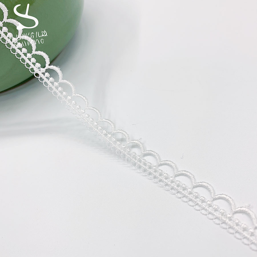 1.2CM Fine Line high quality Accessories Wedding Underwear Clothing Lace Accessories Water Soluble Embroidery Polyester Silk Bar Code