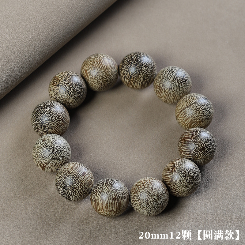 Picture of Vietnam Nha Trang Bai Qinan Ailwood 20 Bracelet Submerged Old Material Wen Play Men's and Women's Single Circle Buddha Bead Bracelet