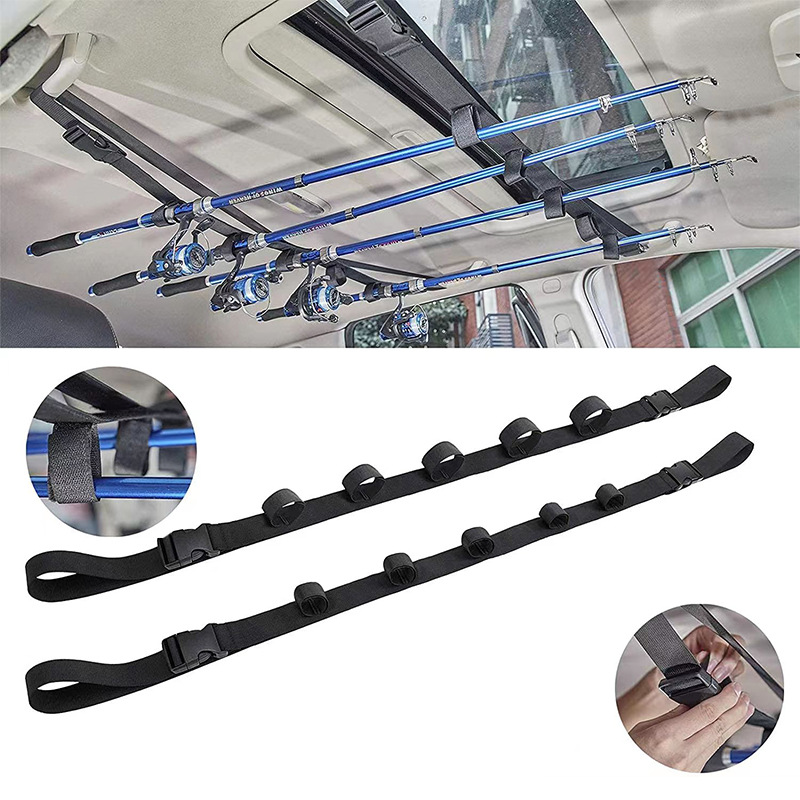 Car top fishing rod Rack car fishing rod rack Luya fishing rod top storage Velcro fixing strap