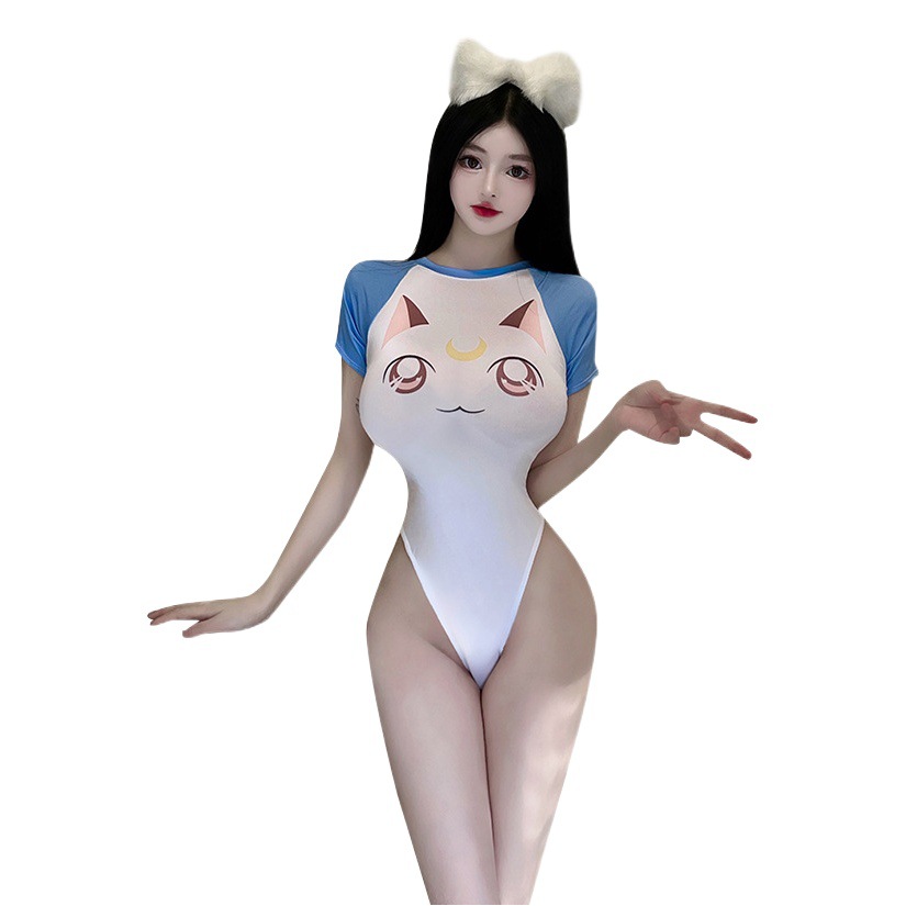 Sexy sexy inner clothes Japanese campus dead water transparent jumpsuit swimsuit free of temptation delivery 8204