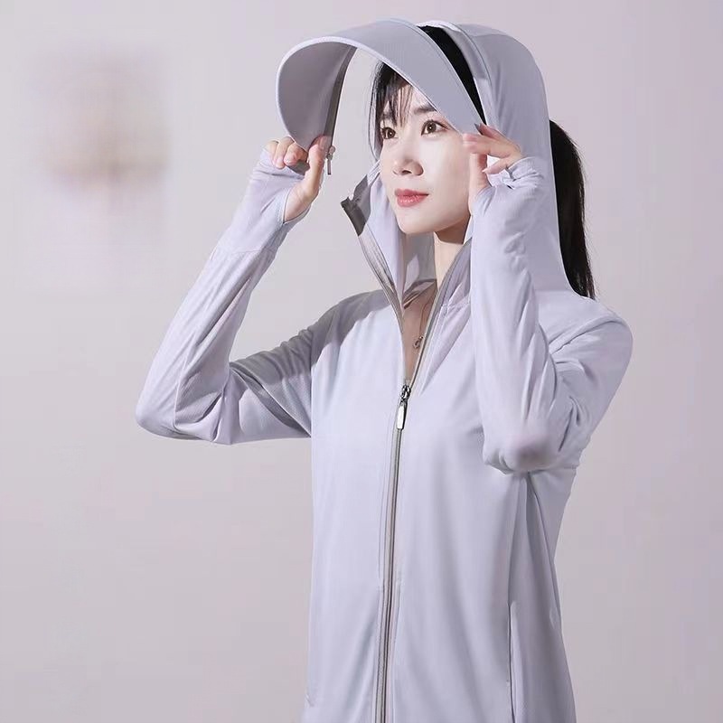 Picture of Jiao's Same Style Summer Ice Silk Non-Uv Protection Clothing for Men and Women with Brim, Non-Uv Protection, Breathable, Quick-Drying Fishing Sun Protection Clothing