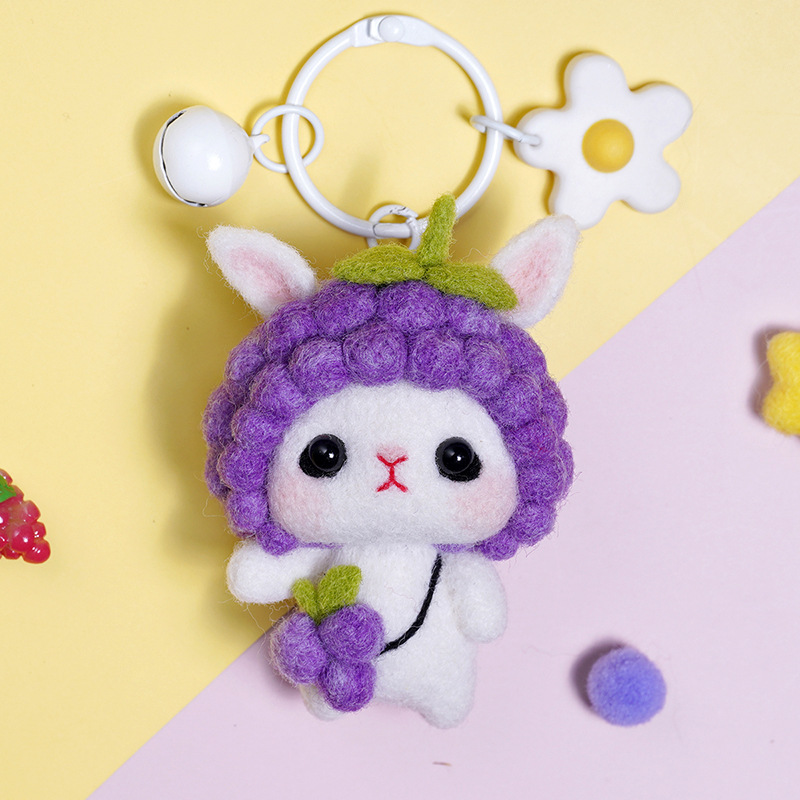 Picture of Little White Rabbit adult handmade diy creative gift hands-on sewing homemade material package wool felt pokes