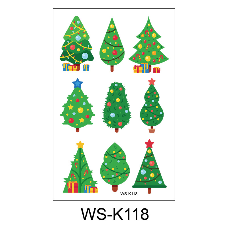 Picture of New Christmas Tattoo Sticker Children Cartoon Holiday Party Atmosphere Eco-friendly Waterproof Face Sticker Elk Tattoo Sticker
