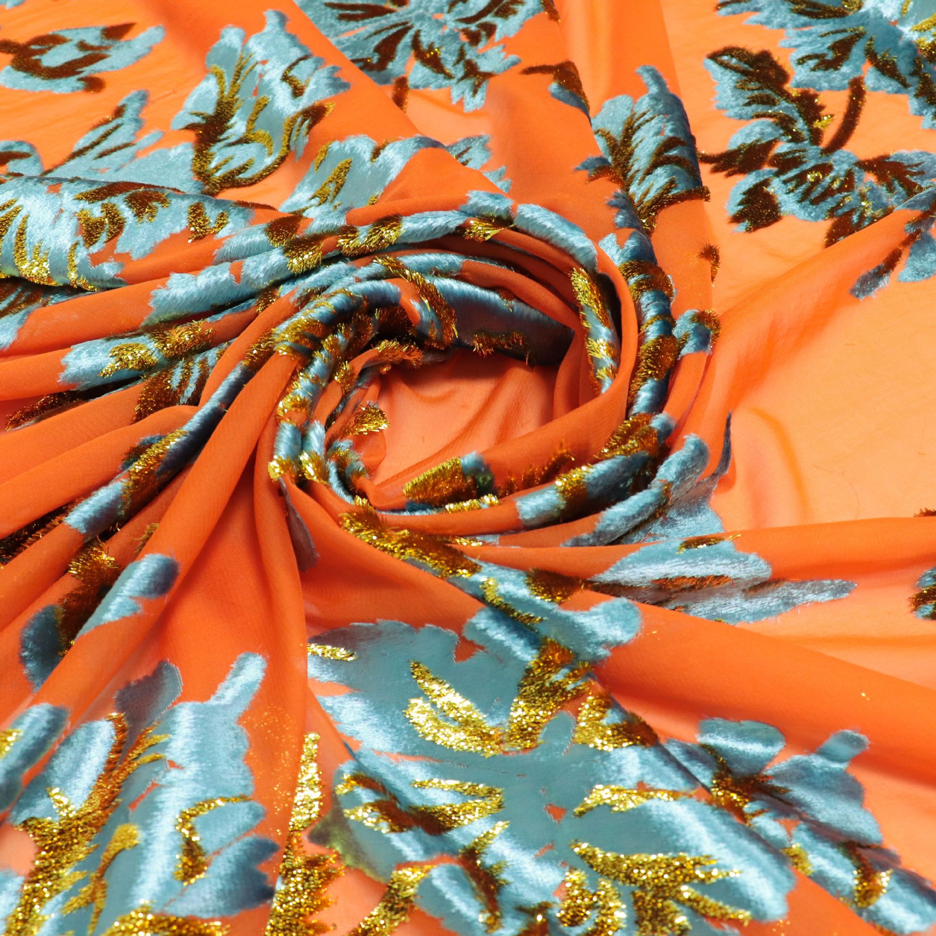 Picture of Factory Wholesale Woven Velvet Jacquard Brocade Velvet Fabric Haute Couture Dress Dress Cheongsam