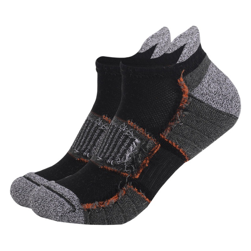 Two wolves thickened towel elastic bottom socks non-slip combed cotton boat socks socks sweat-absorbent deodorant breathable hiking socks