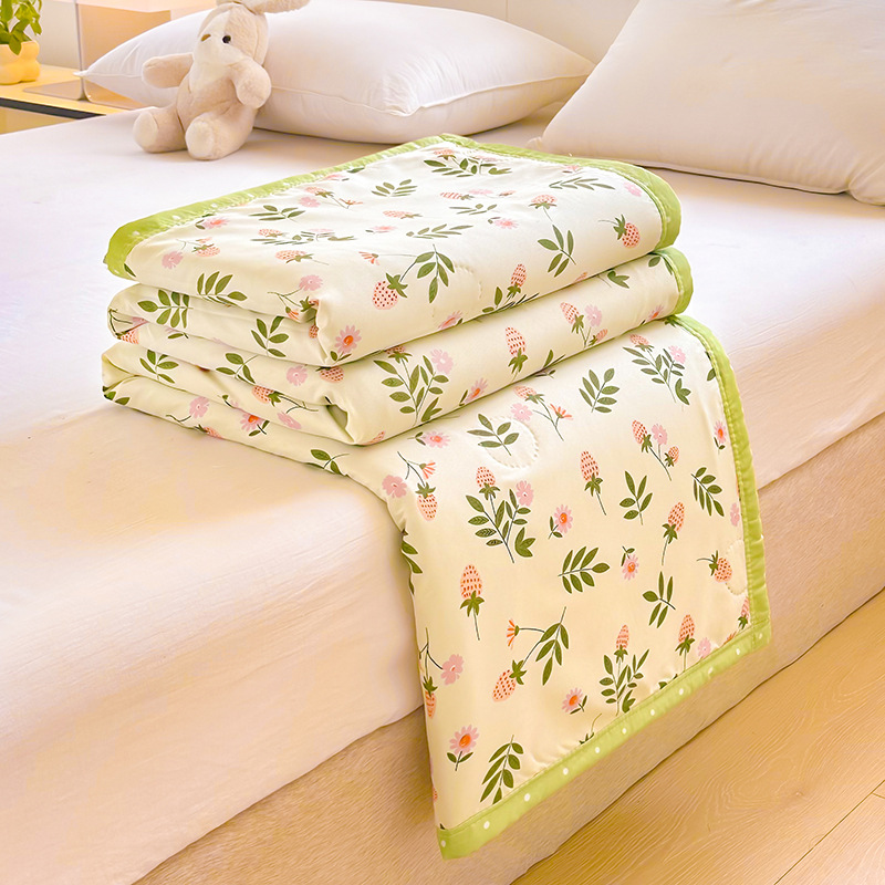 Picture of 2025 New Non-pure Cotton Summer Cool Quilt Pure Cotton Cotton Air-conditioning Quilt Summer Quilt Summer Thin Quilt Core Machine Washable