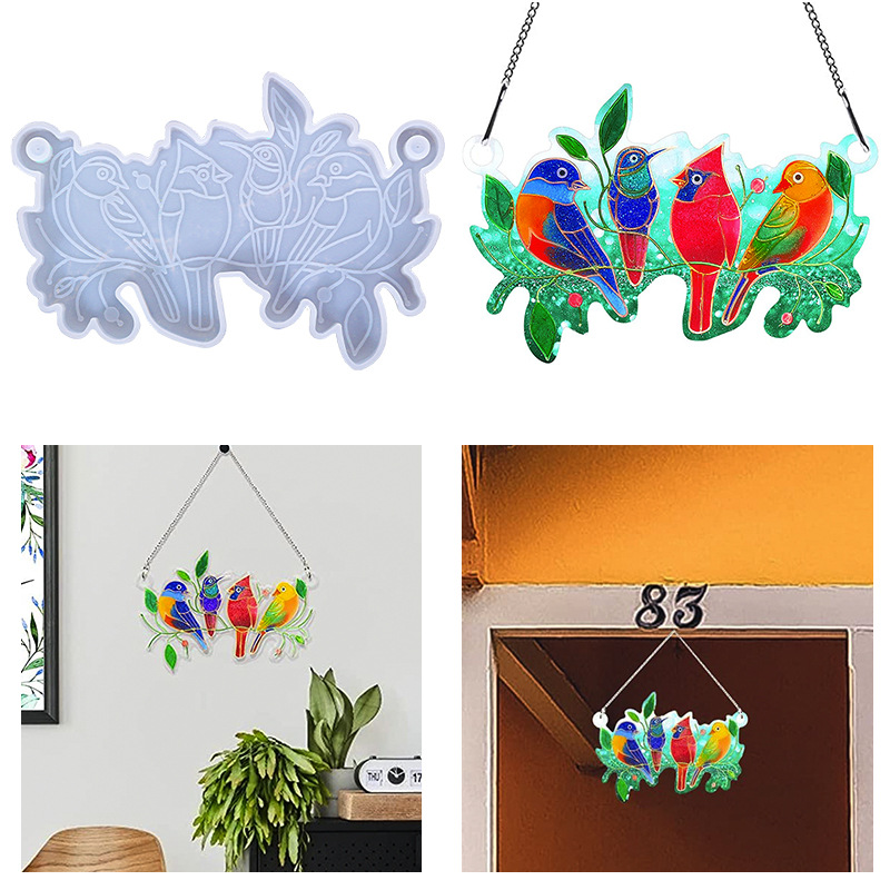 Proud Glue Dropping Mold Bird Listing Silicone Mold Candle Handmade Soap diy Jewelry Decoration