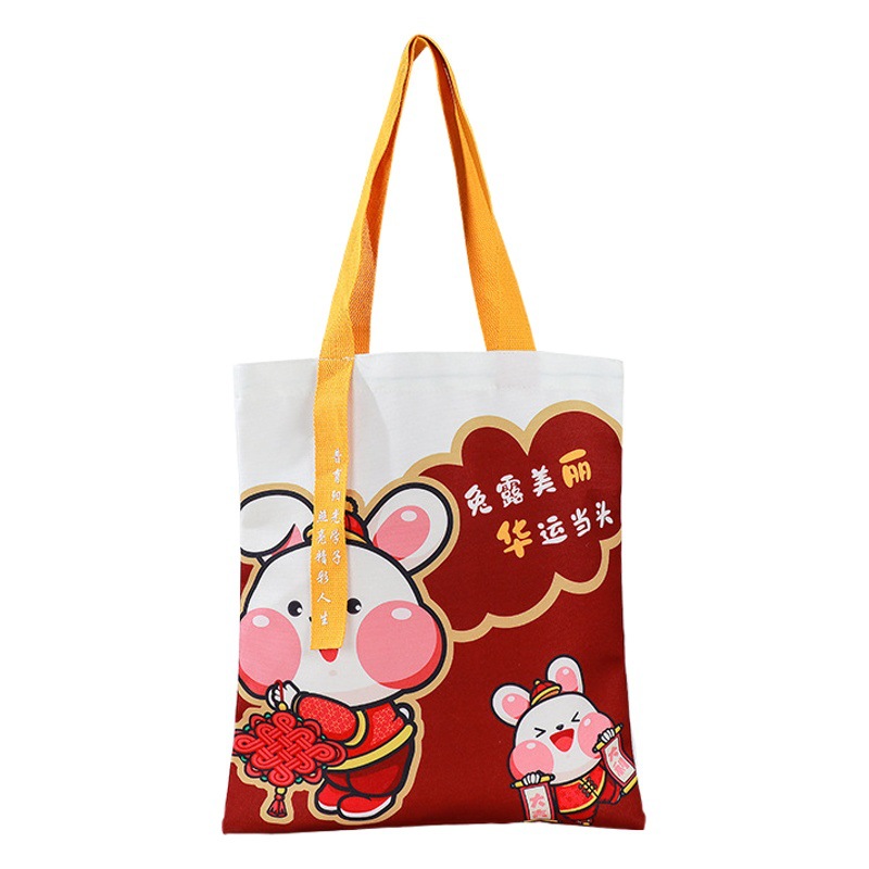 Canvas Bag Custom Printed Logo Portable Cotton Green Shopping Bag Advertising Blank Bag Canvas Bag Custom
