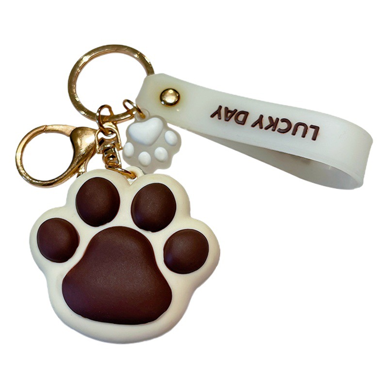 New Creative Cute Kitten Claw Keychain Cartoon Doll Keychain Car School Bag Pendant Wholesale