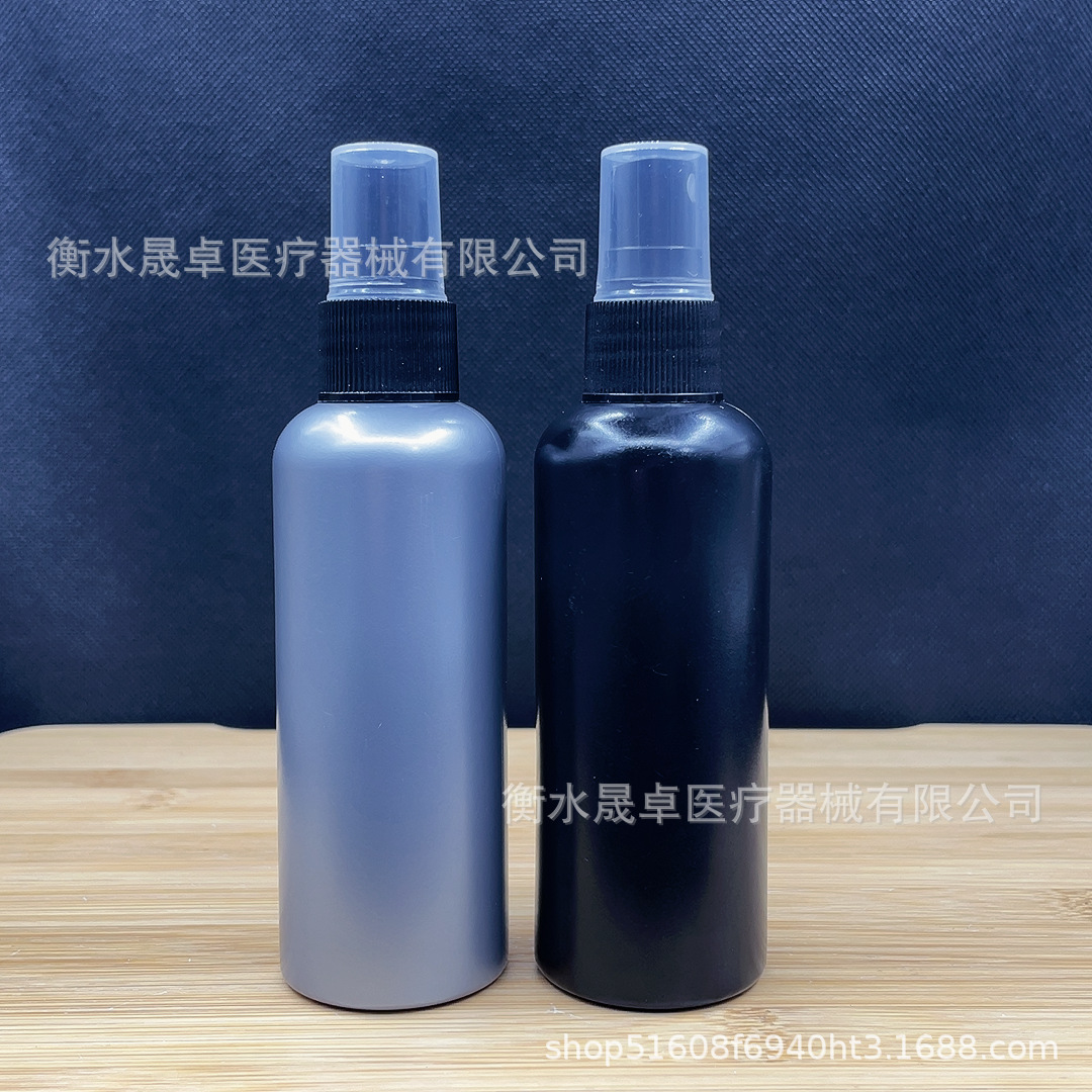 100ml black dark spray bottle pet plastic toner watering can cosmetic bottling alcohol spray bottle