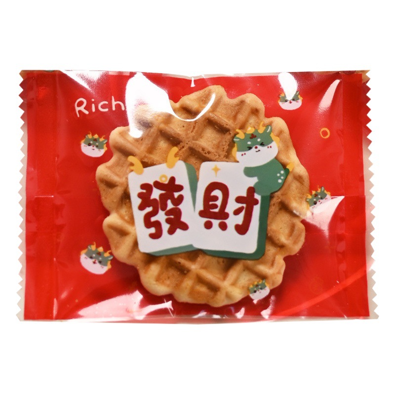 New Year Snowflake Crisp Packaging Bag Year of the Snake Red Creative Transparent Candy Machine Bag Baking Cookie Packaging Bag
