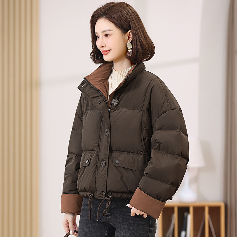 Picture of Thickened Down Jacket Women's Short 2024 New Style Mother's Fashionable Western Style Loose White Duck Down Warm Jacket