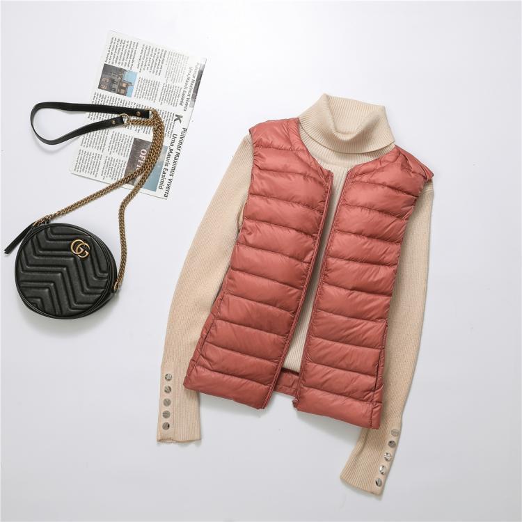 Picture of Plus Size 100kg Plus Size Plus Size Light down Jacket Collarless down Vest Women's Vest Vest Outer Wear Extra Large