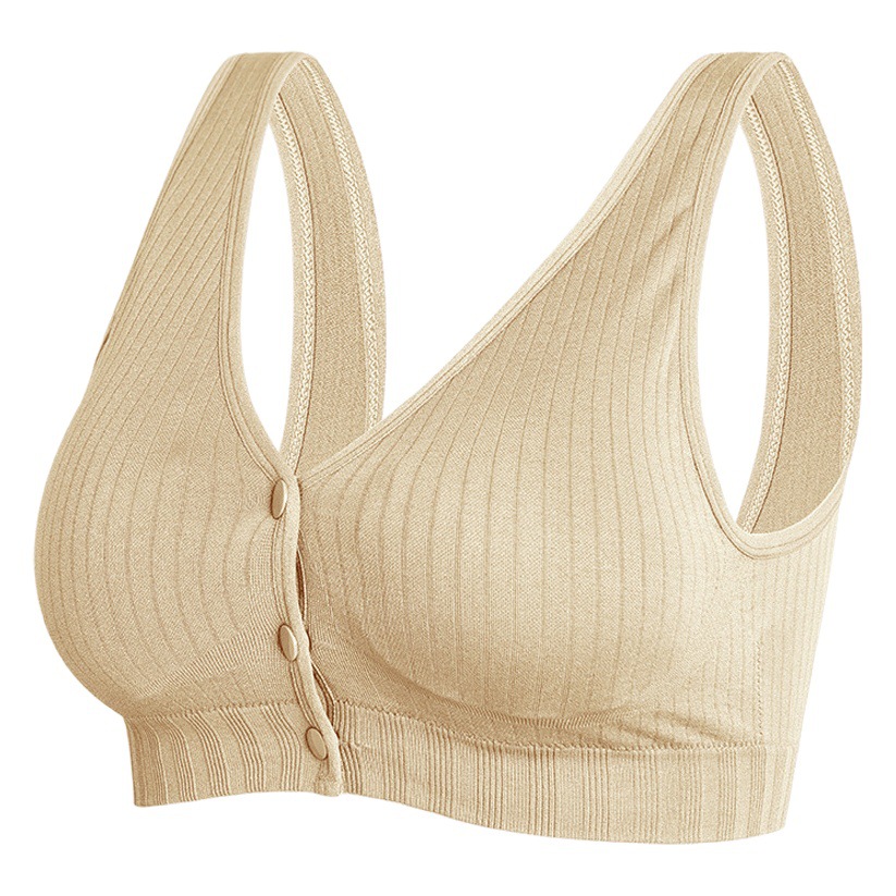 Breastfeeding Underwear Front Buckle Breastfeeding Bra Pregnant Women During Pregnancy and Lactation Sleep Big Chest Gathering Anti-sagging Thin Traceless