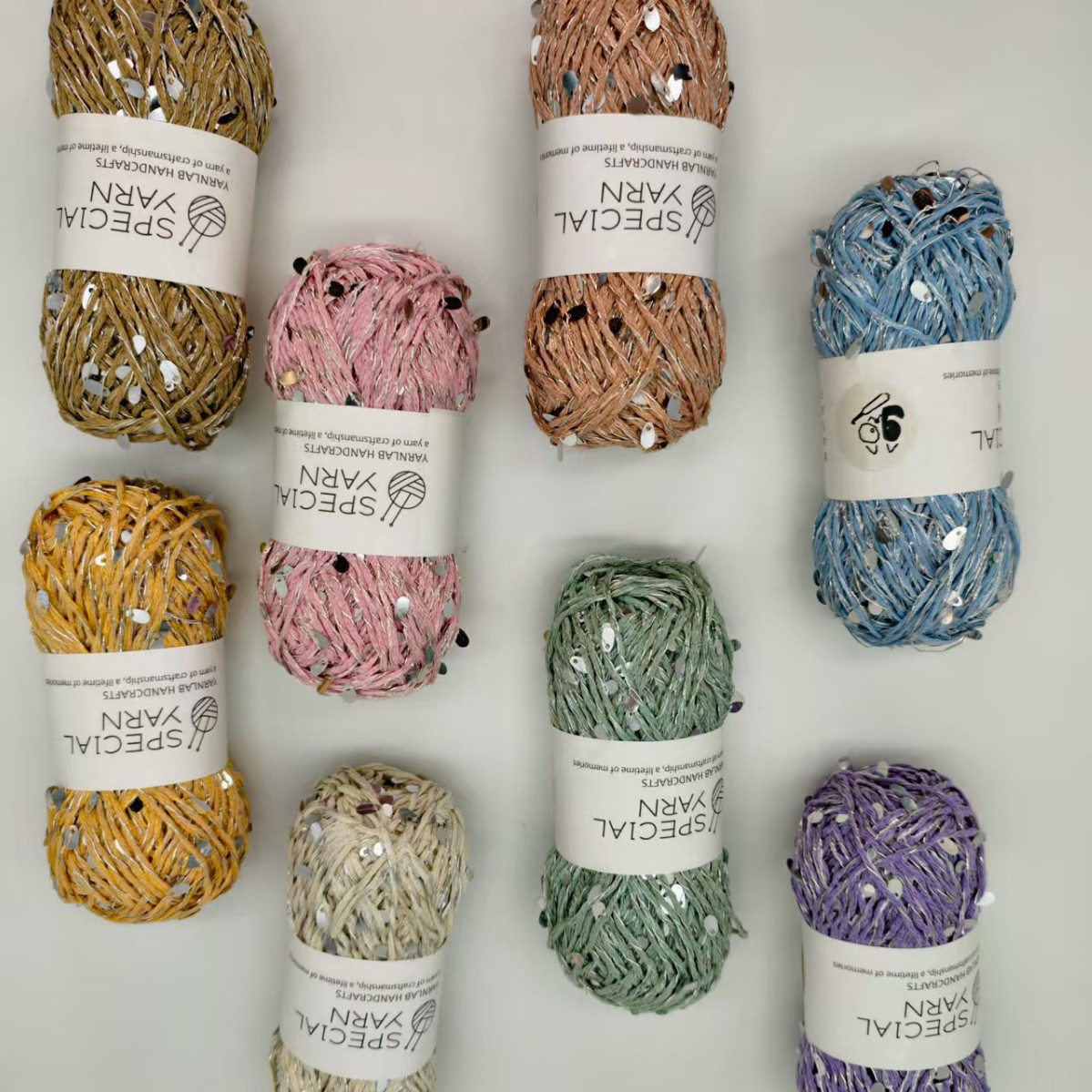 Sequin hand-mixed line 2mm handmade woven crochet DIY bag hat accessories headwear line