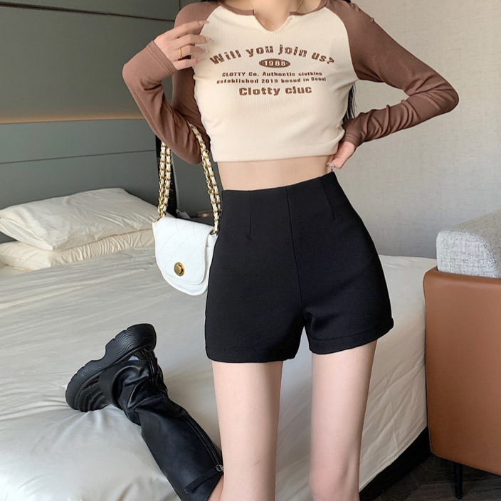 Picture of 2023 New Cyber Celebrity Sexy High Waist Slimming Bag Hip Large Size Slimming Elastic Pole Dance Shorts Women's Summer Hot Pants