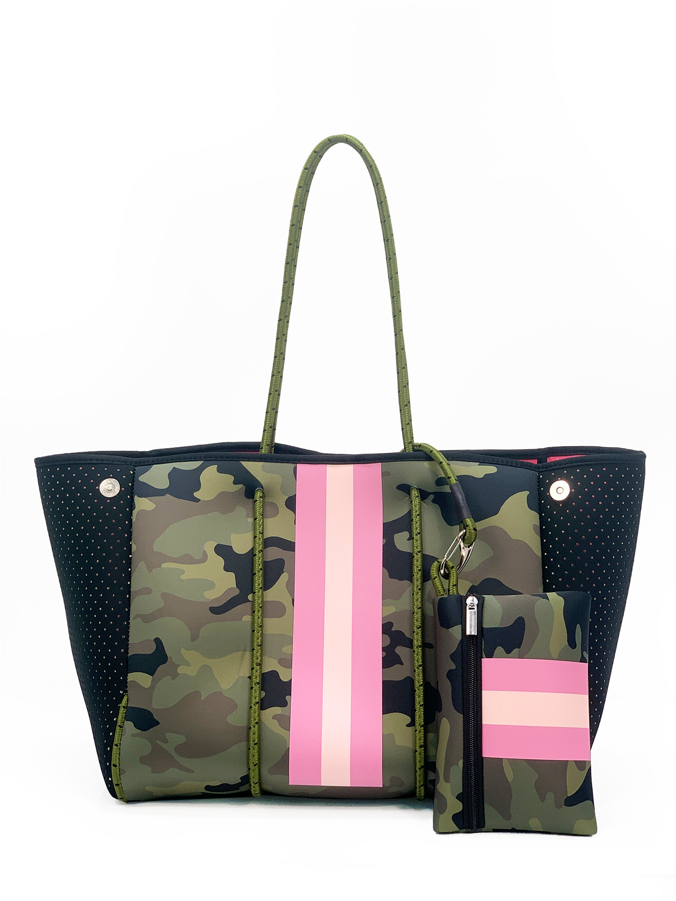 Picture of Diving Material Perforated Beach Bag European and American Fashion Portable Shoulder Strap Mother Bag Outdoor Casual Bag Portable Women's Bag for Women