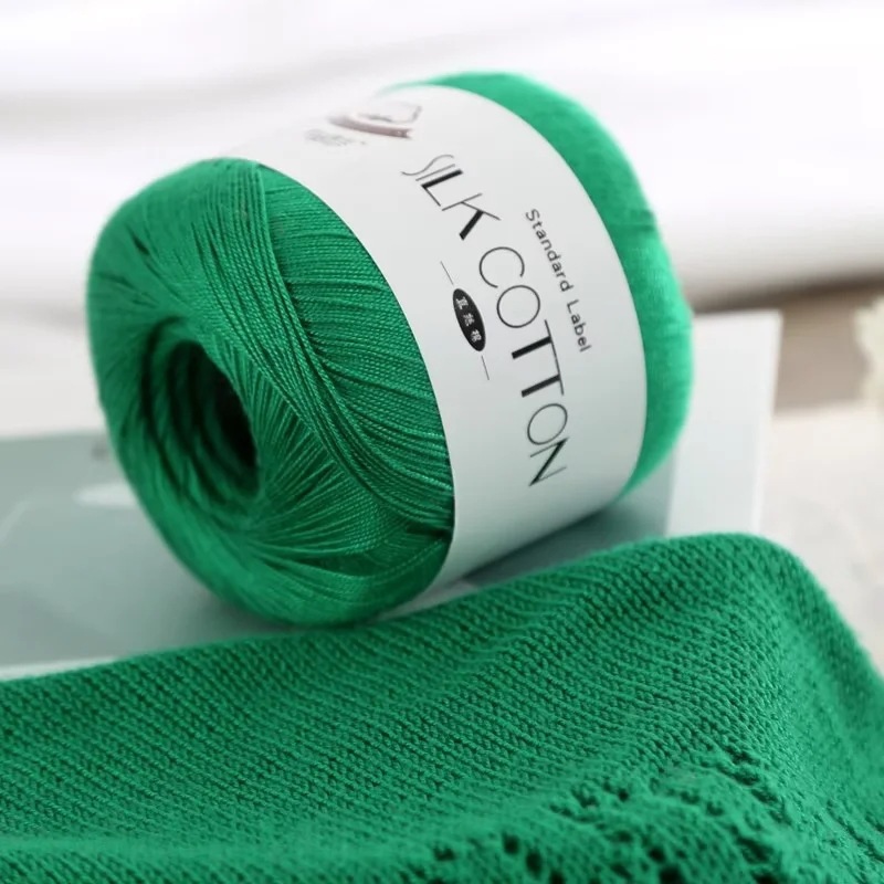 Spring and Summer New Style No. 6 Lace Handmade diy Knitted Silk Cotton Wool Ball Skin-friendly Non-balling Crocheted Medium Fine Pure Cotton