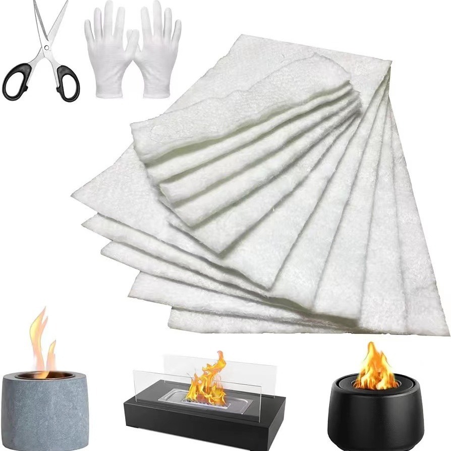 12*8inch Desktop Alcohol Stove Cotton Felt High Temperature Resistant Fireproof Ceramic Fiber Cotton 0.5cm Absorbent Alcohol Cotton Pads