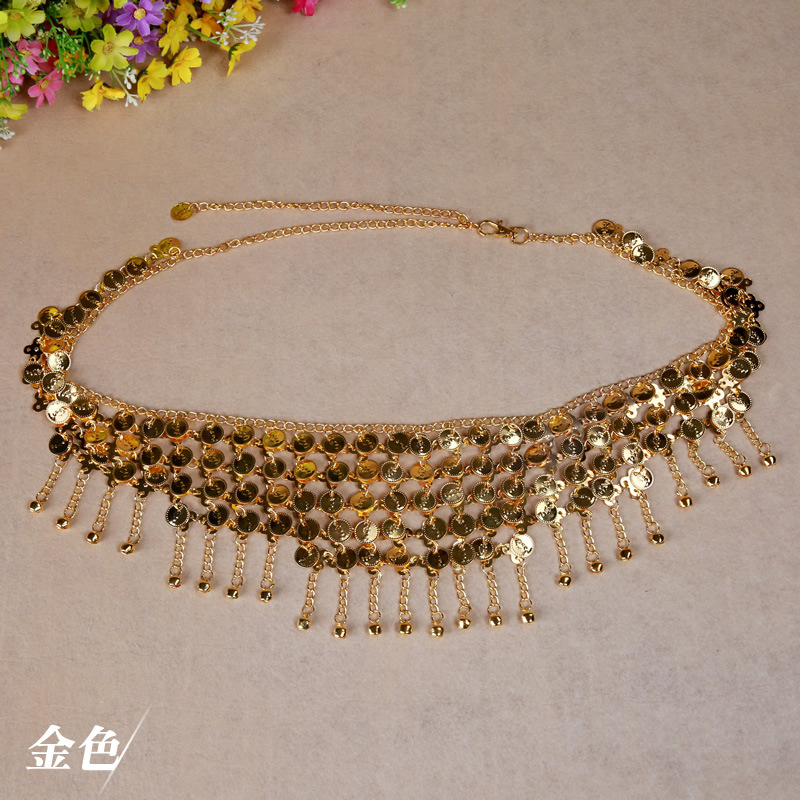 Picture of Dancer Coin Belly Dance Waist Chain Belly Dance Belt Waist Chain Waist Decoration Oriental Dance Waist Chain Metal Waist Chain
