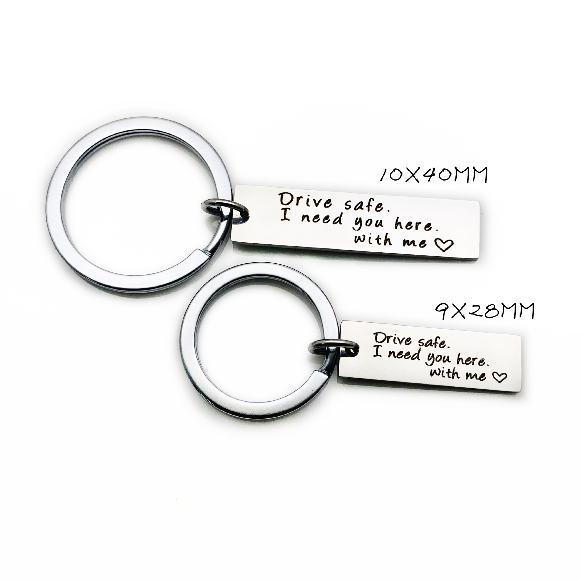 Keychain Drive Safe I need you here with me Safe driving tag accessories