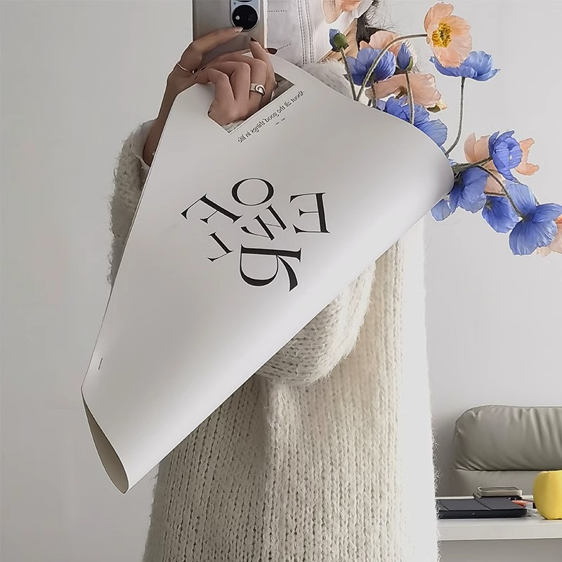 Picture of Customized original design flower bouquet flower tote bag flower bouquet tote gift bag packaging bag