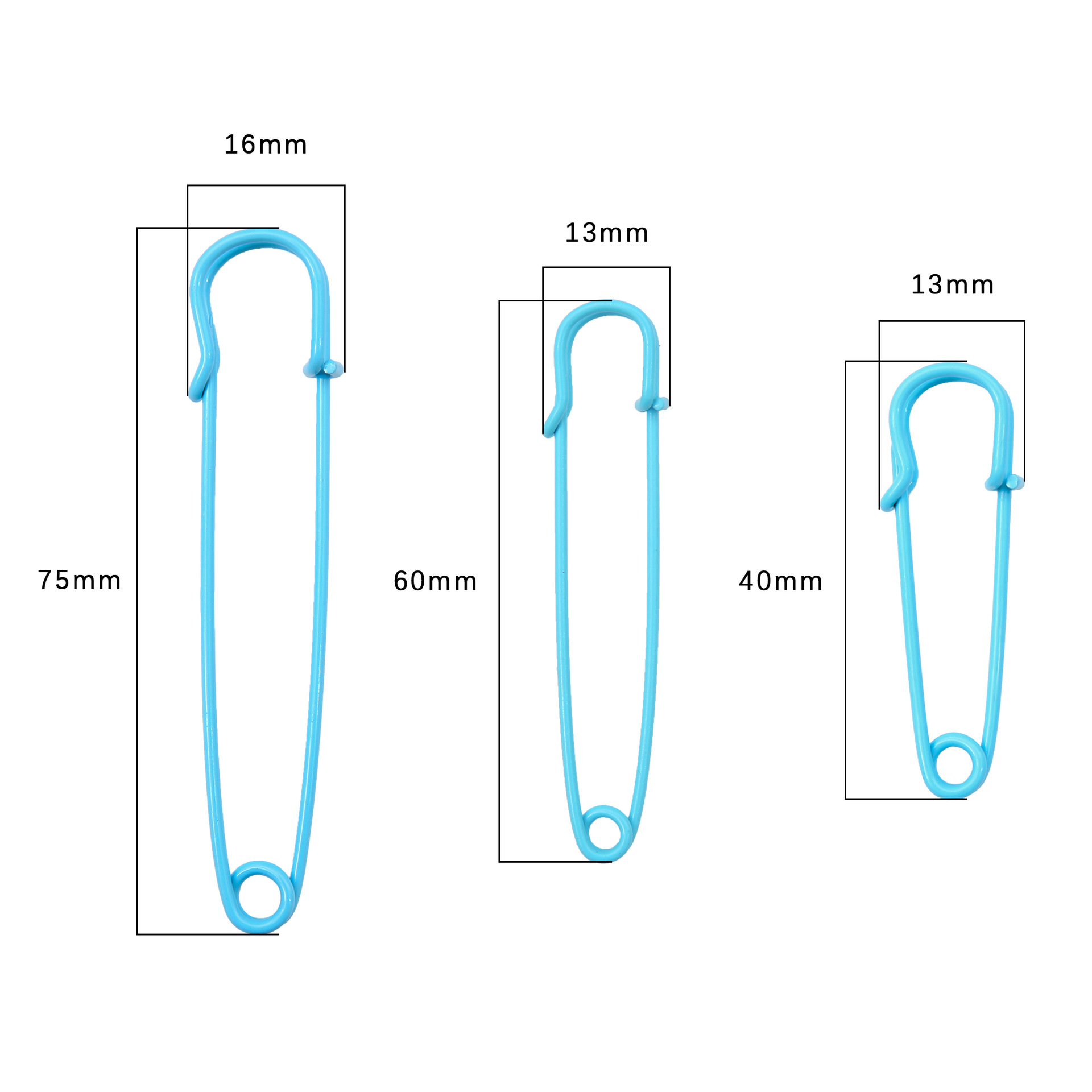 Picture of Japanese and Korean Color Metal Paint Oversized Pin DIY Handmade Jewelry Accessories Shawl Wool Buckle Safety Pin Brooch