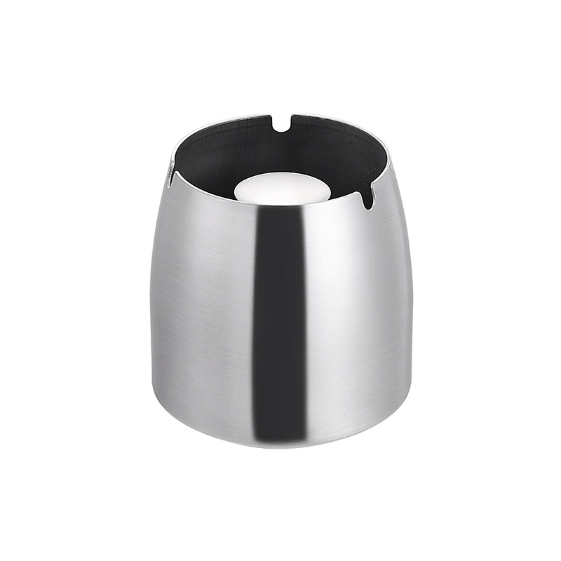 Picture of Ashtray Creative Gift Large Round Hotel Home Gold with Lid Heightened Stainless Steel Ashtray High-End