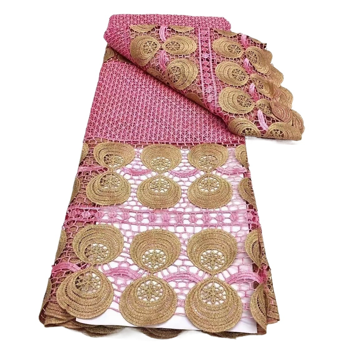 Nigeria African Hollow Diamond Sequins Water Soluble Lace Fabric Children's Dress Cheongsam dress Embroidered Cloth