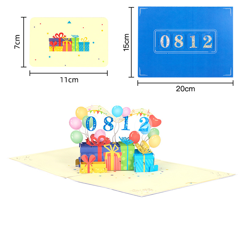 Picture of 3d stereo greeting card creative birthday wedding anniversary diy gift entry anniversary handmade card cross-border wholesale