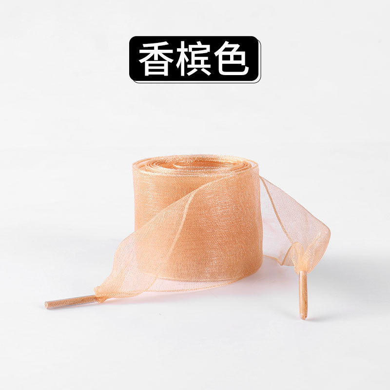 Picture of Wholesale Chiffon Shoelace Silk Shoelace German Training Shoes Casual Shoes Canvas Shoes Organza ins Flat Shoelace Rope