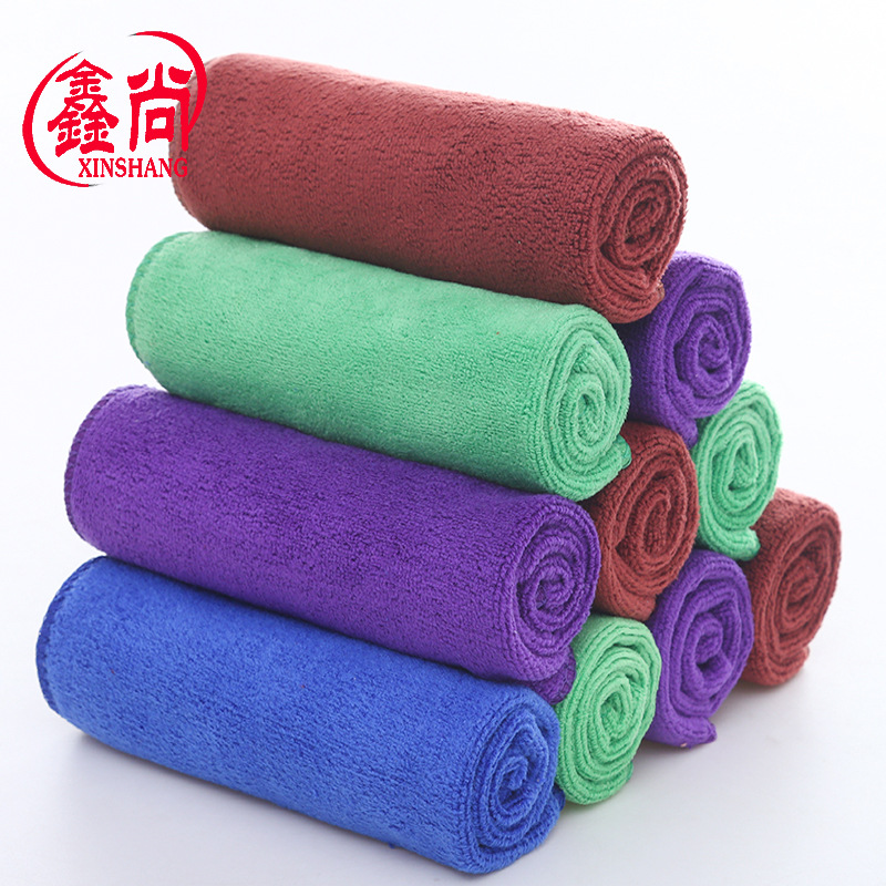 Picture of Wholesale microfiber small square 30*30 absorbent quick-drying towel kitchen cloth car towel custom logo