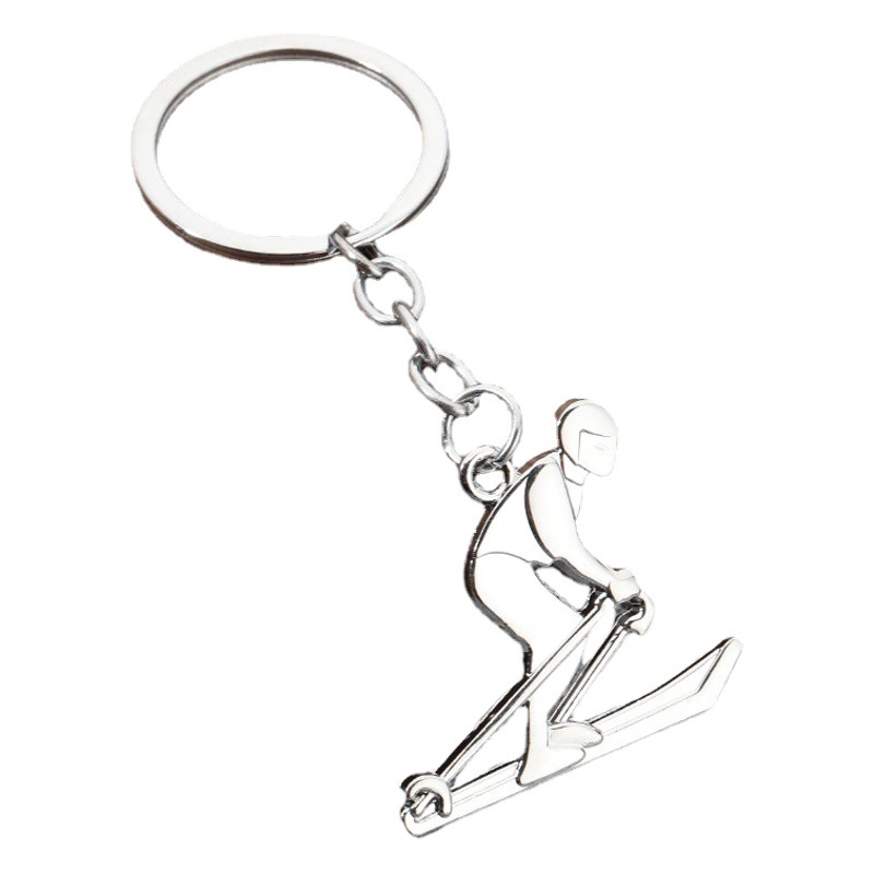 Ski man key chain ice athlete key chain sled competitive competition gift key chain graduation season gift