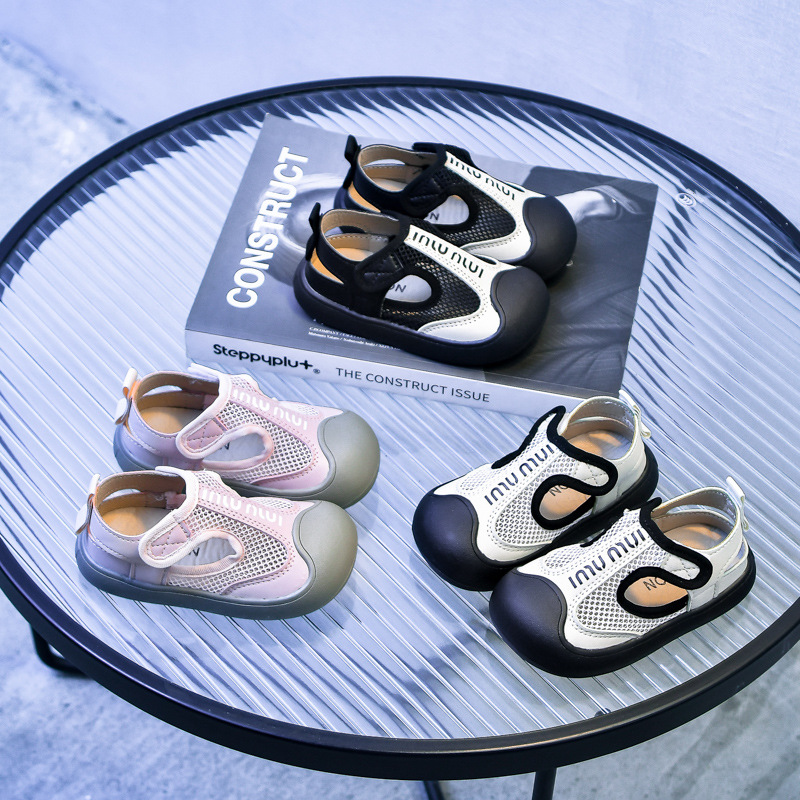 Children's Baotou Sandals Summer Style 1-6 Years Old Transparent Mesh Beach Shoes 2025 Summer New Sports Sandals for Boys and Girls