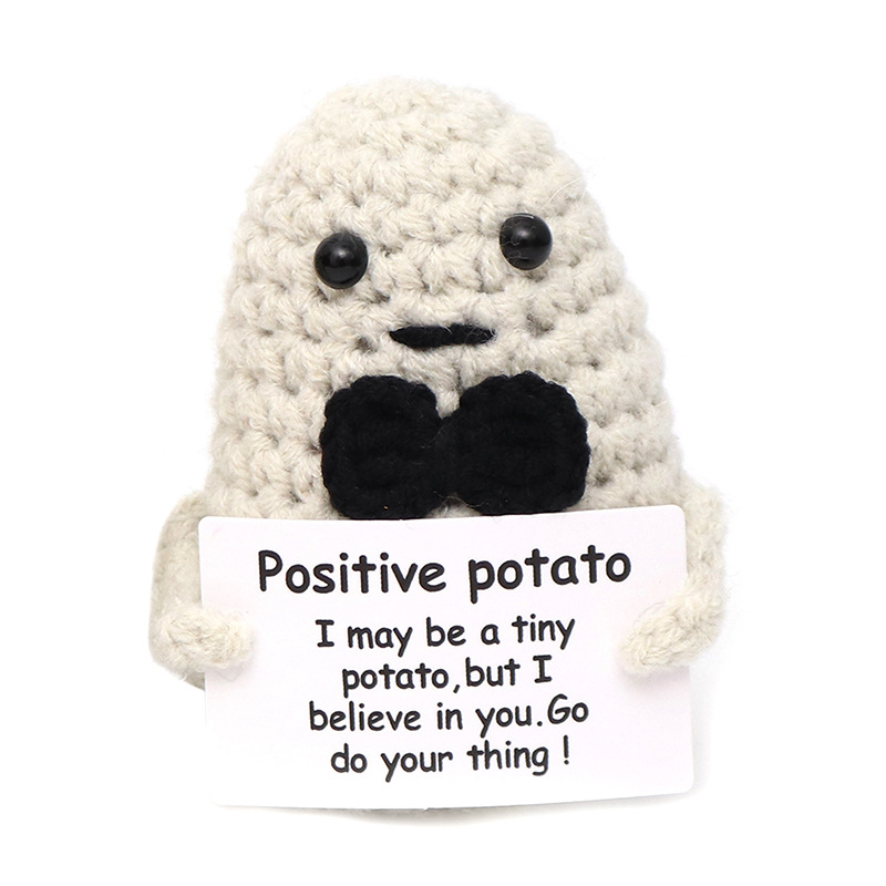 Picture of Cross-Border Hot-Selling Wool Crochet Positive Energy Potato Knitted Wool Cucumber Positive Energy Wool Crocheted Doll Finished Product