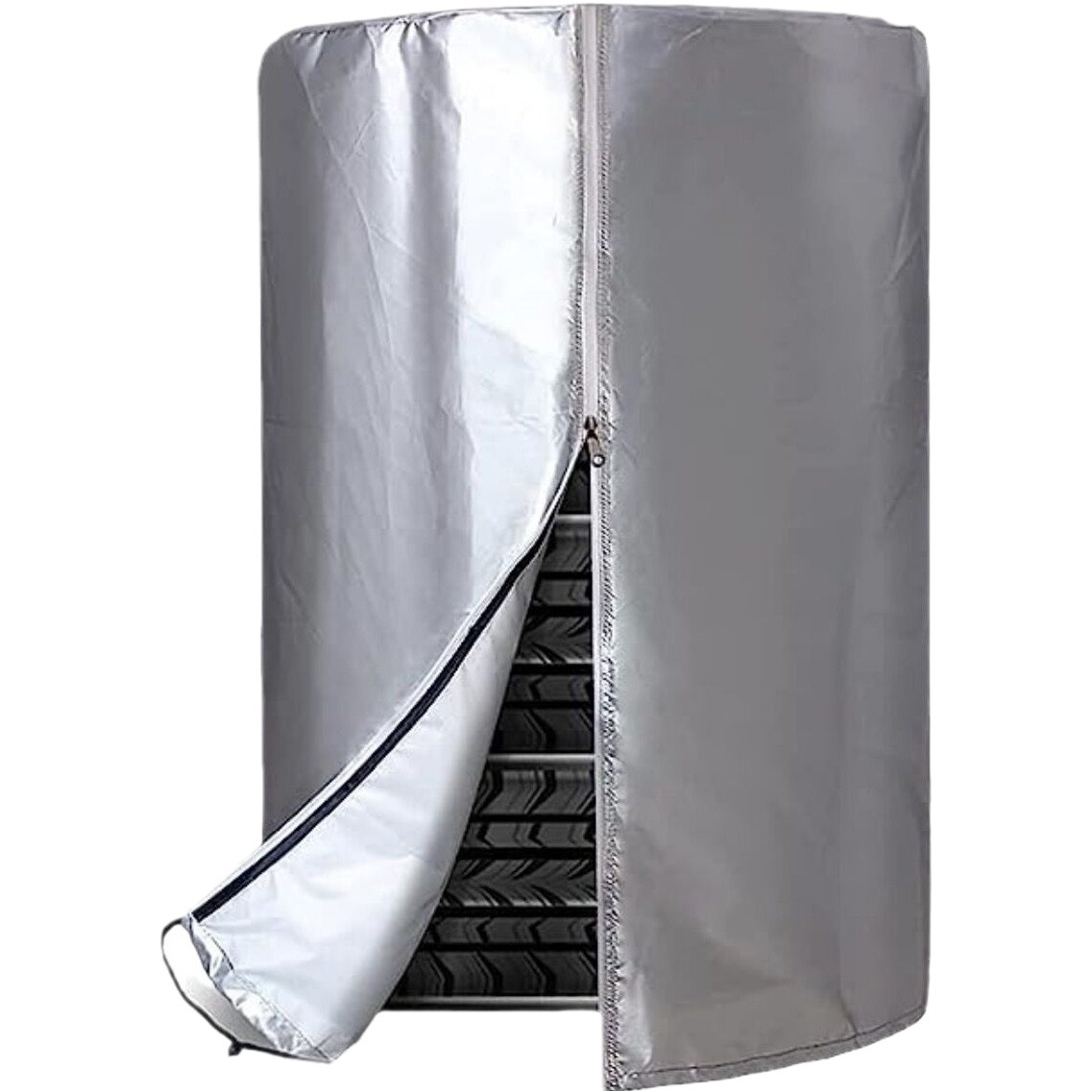 420D Oxford cloth tire cover silver coated four-in-one tire cover multi-layer silver coated waterproof tire cover waterproof zipper