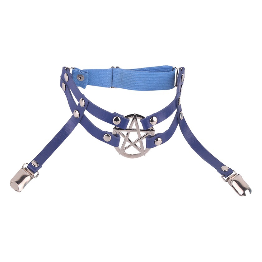 Manufacturer Sells Korean Style Five-Pointed Star Decoration Adjustable Leg Ring Leg Ring European and American Sexy Duckbill Buckle Garter Belt