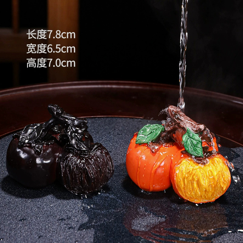 Picture of Tea pet small ornaments color change litchi fruit Bayberry golden toad tea table tea play creative tea table ornaments tea set ornaments