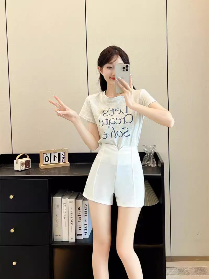 plus size Women's chubby girl Summer New Arrival 2024 Fashion Korean Style All-Match Casual Slim-Fit Stylish Age-Reducing Short Pants
