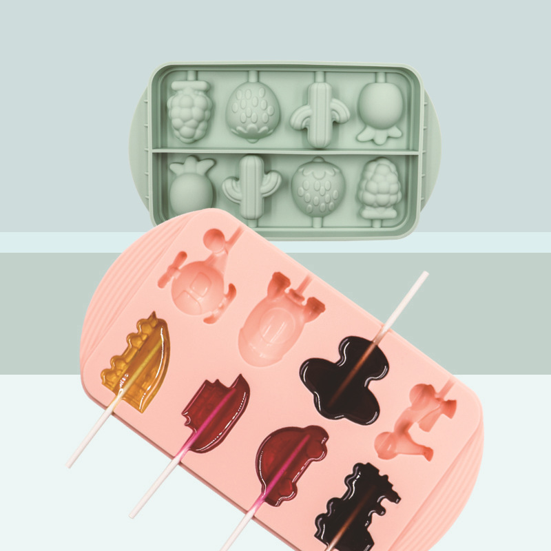 Picture of New Fruit Pass Tool Lollipop Mould with Lid Lollipop Mould Silicone Sugar Mould Cheese Stick