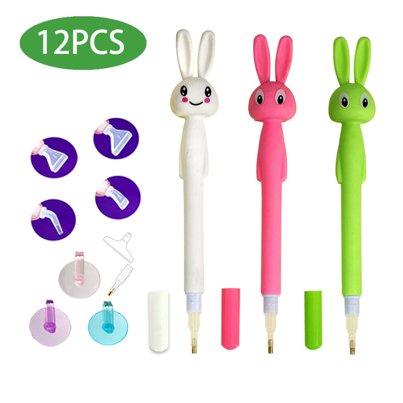 DIY diamond painting new rabbit drill quick stick drill tool suit elbow pen large funnel plate