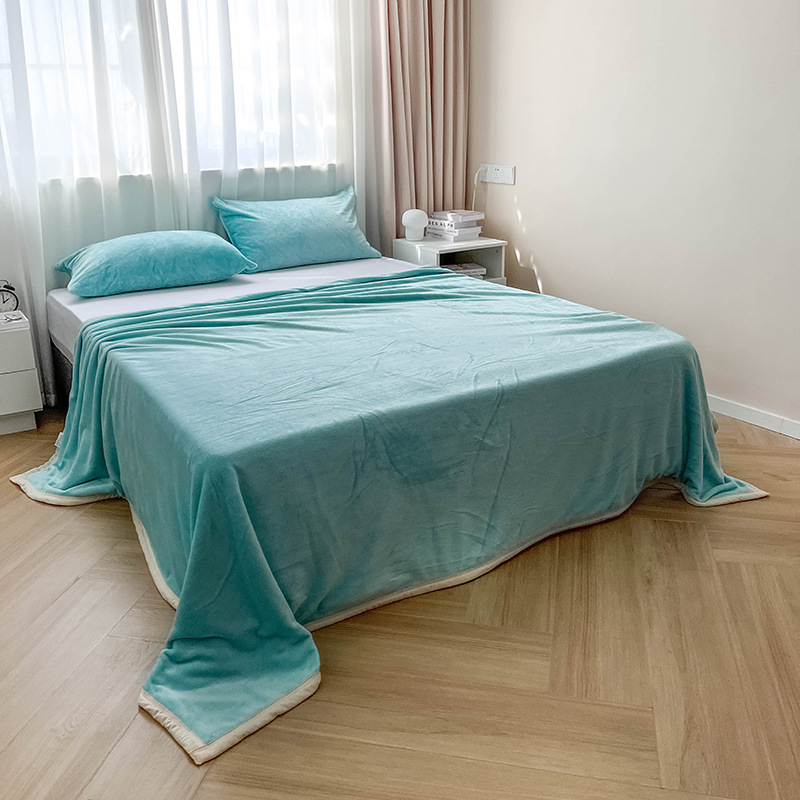 Picture of Muji Blanket Nap Blanket Flannel Blanket Blanket Coral Fleece Air-conditioning Blanket Winter Thickened Fleece Blanket Wholesale