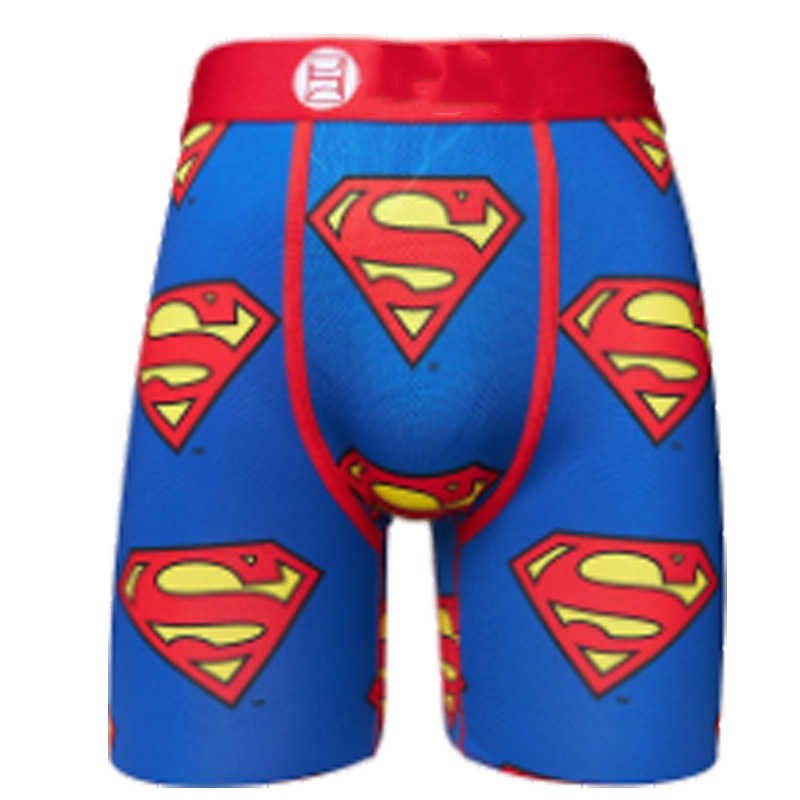 Picture of Men's Underwear Cartoon Print Men's Quick-Drying Boxer Briefs Sports Underwear Fitness Extended Underwear Men's Wholesale