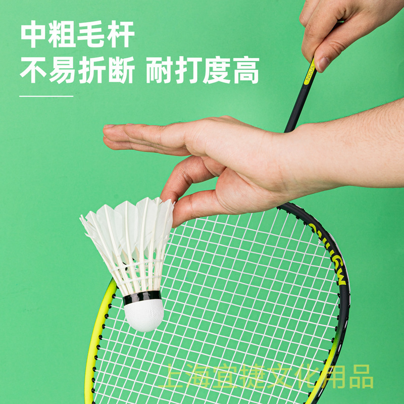 Picture of Deli angnite badminton F2202 outdoor durable badminton Entertainment grade goose feather badminton 12 PCs/box