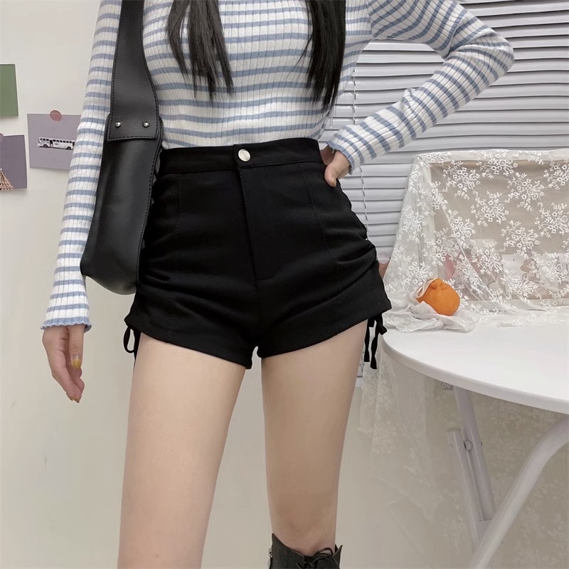 Girls Pure Desire Style Summer Thin Casual plus size Pear Shape High Waist Slimming Design Hot Pants Hot Girls Wide Leg
